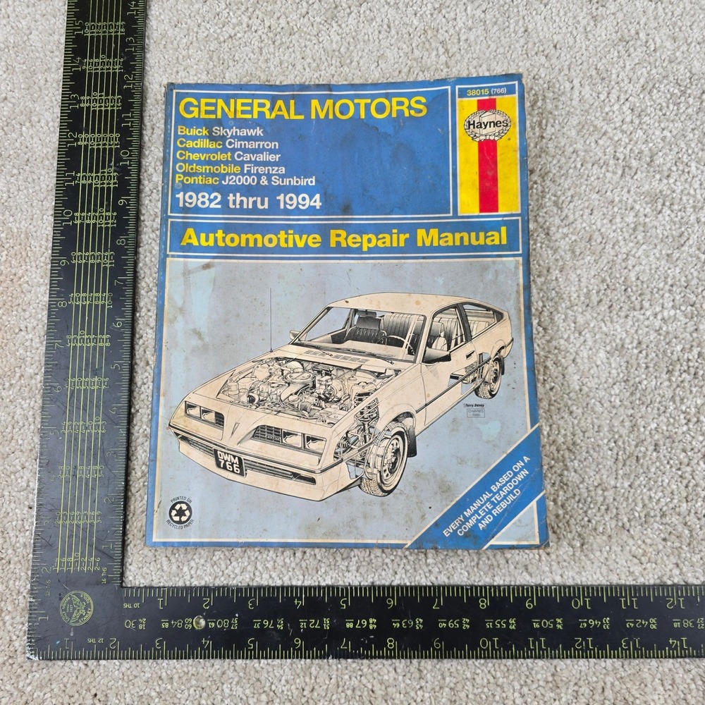 Haynes 38015 GM J-Car Cavalier Sunbird Skyhawk Repair Manual 1982-1994
